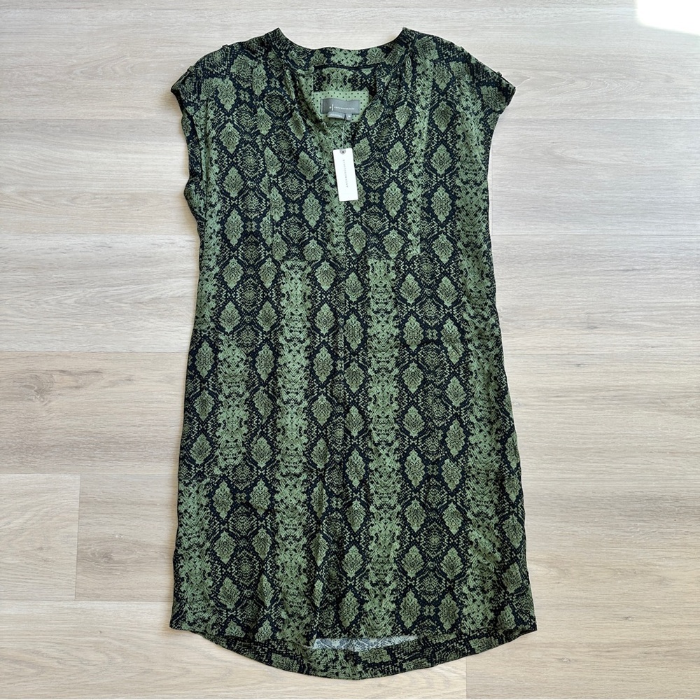 Anthropologie Olive and Black Mini Dress size xs